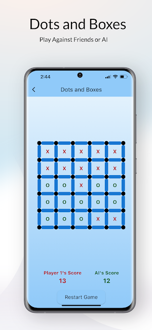 Dots and Boxes - Friends or AI Screenshot 2