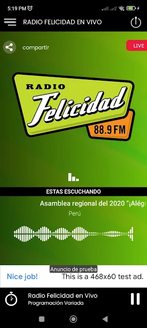 Radio Felicidad en Vivo Stream Screenshot 0
