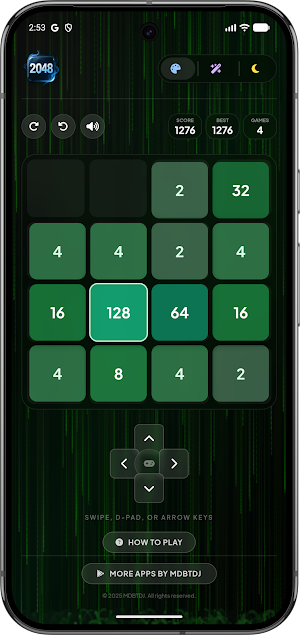 2048 Pro Offline Glass Edition Screenshot 1