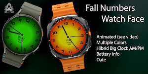 Fall Numbers Watch Face Screenshot 3