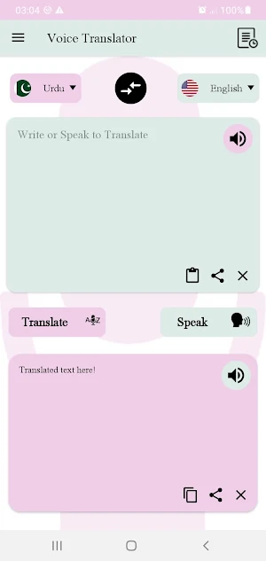 Speak and Translate All Language Voice Translator Screenshot 0