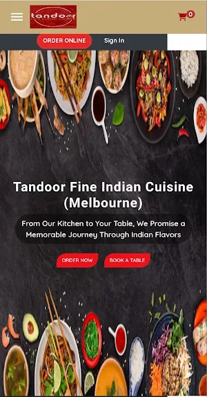 Tandoor Fine Indian Cuisine Screenshot 0