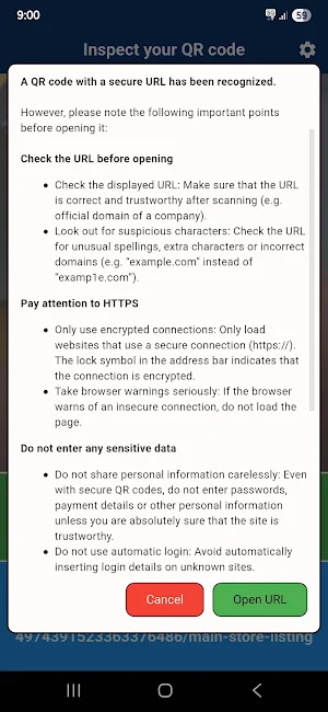 QR Code Inspector Screenshot 1