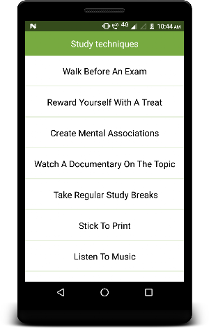Study techniques Screenshot 1