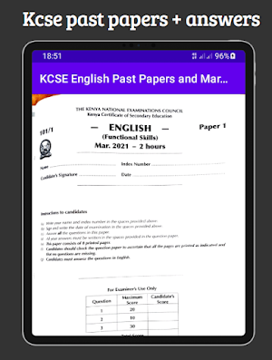 English Kcse past papers. Screenshot 2