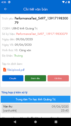 Quản lí văn bản điều hành - HSCV - Quảng Trị Screenshot 3