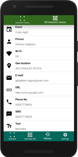 Barcode Scanner & Barcode Generator Screenshot 2