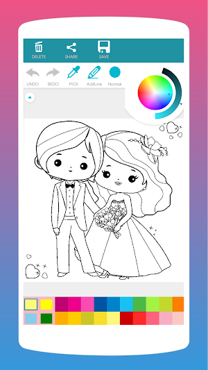 Bride and Groom Coloring Book Screenshot 3
