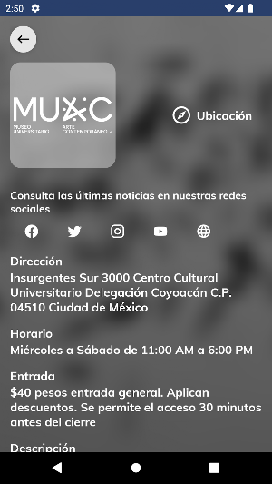 Museos UNAM Screenshot 2