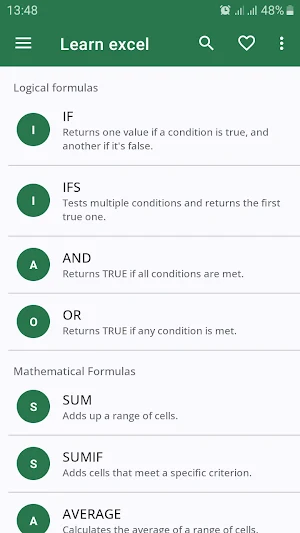 Excel formulas and functions Screenshot 2