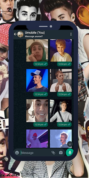Justin Bieber GIF WASticker Screenshot 0
