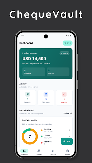 ChequeVault - Cheque Manager Screenshot 0