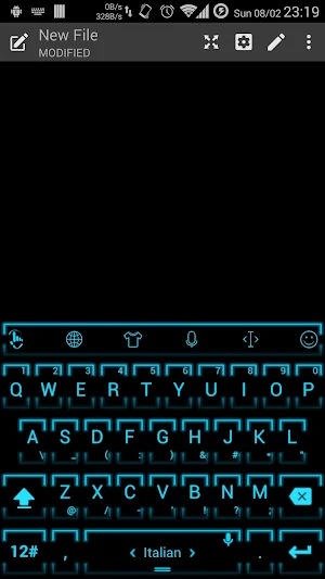 Keyboard Theme Neon 2 Cyan Screenshot 0