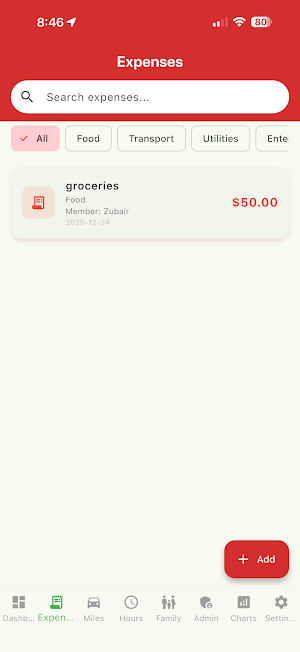 FamilyBookkeeping Screenshot 0