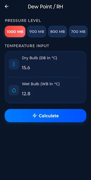 Dew Point Calculator Screenshot 1