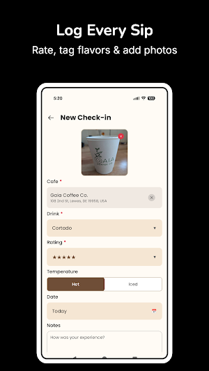 CafeConnections: Coffee Diary Screenshot 1