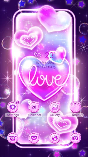 Pink Bubble Love - Wallpaper Screenshot 0