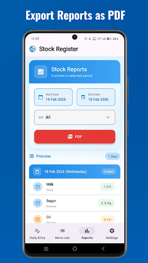 Stock Register Screenshot 2