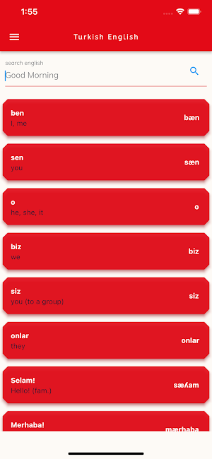 Turkish English Dictionary Screenshot 0