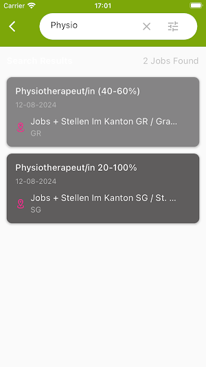 Swiss Physio Jobs Screenshot 1