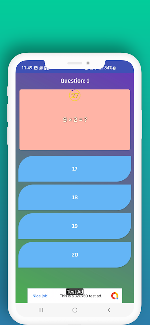 Math Quiz Screenshot 3