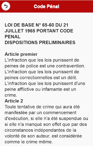 Code Pénal du Sénégal Screenshot 1