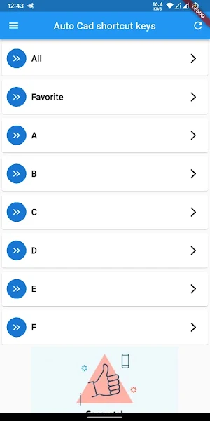 Autocad shortcuts keys Screenshot 1