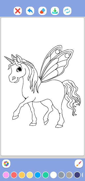 Unicorn Coloring Book Screenshot 1