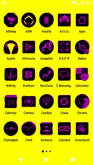 Black and Purple Icon Pack Free Screenshot 1