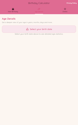 Birthday Calculator Screenshot 3