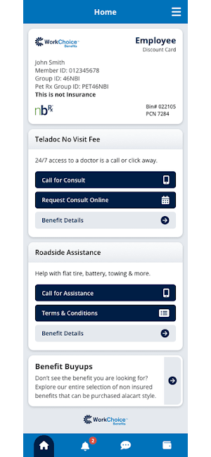 WorkChoice Benefits Screenshot 1