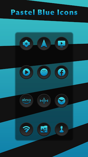 Pastel Blue On Gray Icons Screenshot 3