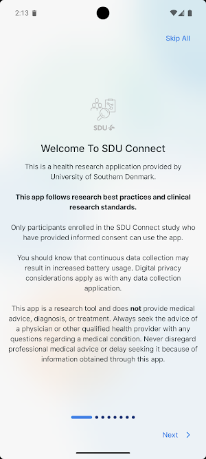 SDU Connect Screenshot 1