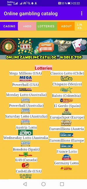 Online gambling catalog Screenshot 0