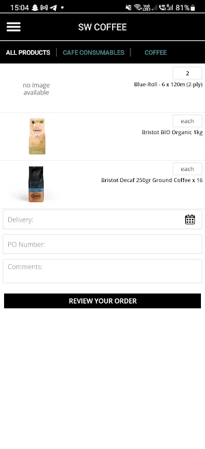 South West Coffee Screenshot 1