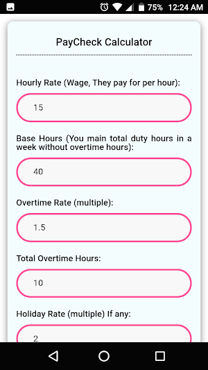 Salary, PayCheck & OverTime Calculator Screenshot 2