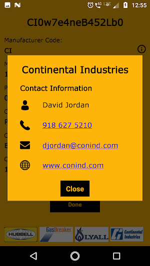 Hubbell Code Scanner Screenshot 2