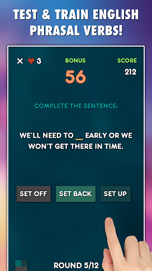 Phrasal Verbs Grammar Test PRO Screenshot 0