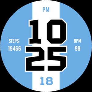 Sky Blue Kit Watch Face Screenshot 3
