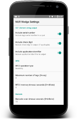 Nordic ID Wedge service Screenshot 3