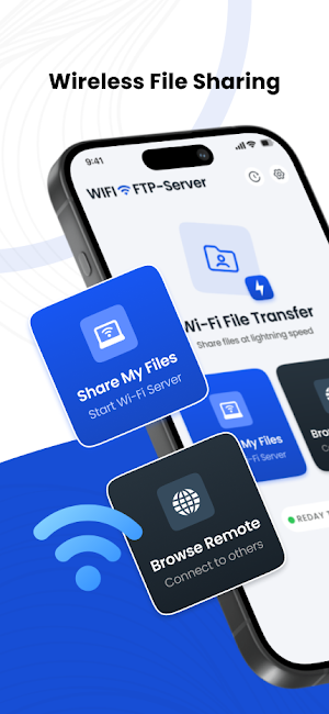 Wi-Fi FTP Server: PC to Mobile Screenshot 1