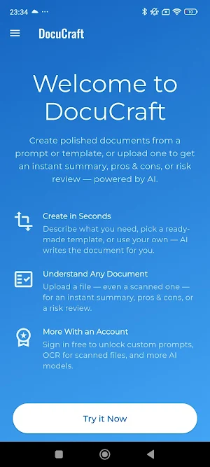DocuCraft: AI Document Creator Screenshot 0