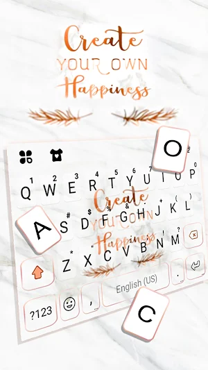 Marble Happiness Keyboard Back Screenshot 1