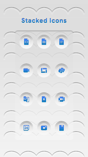 Stacked Light Blue Icons Screenshot 1