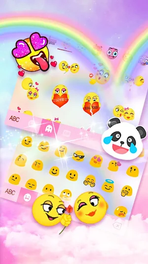 Galaxy Rainbow Keyboard Theme Screenshot 2