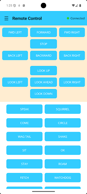 Pi Pets Robotics Mobile App Screenshot 1