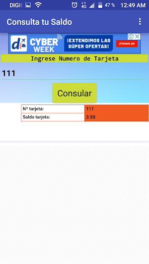Consulta Saldo Metro Bus Panama Screenshot 1