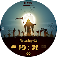 BFF71-Halloween Witch & Zombie