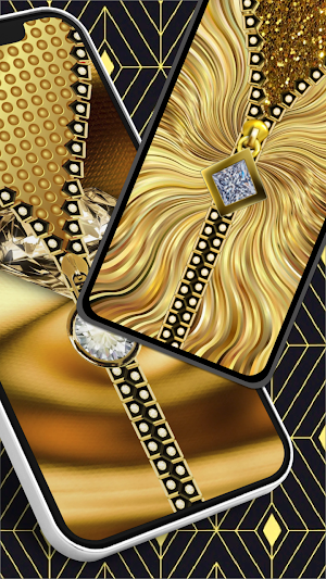 Gold Zipper Screen Lock Screenshot 0