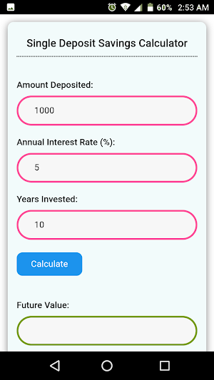 Fixed Deposit Calculator Screenshot 0